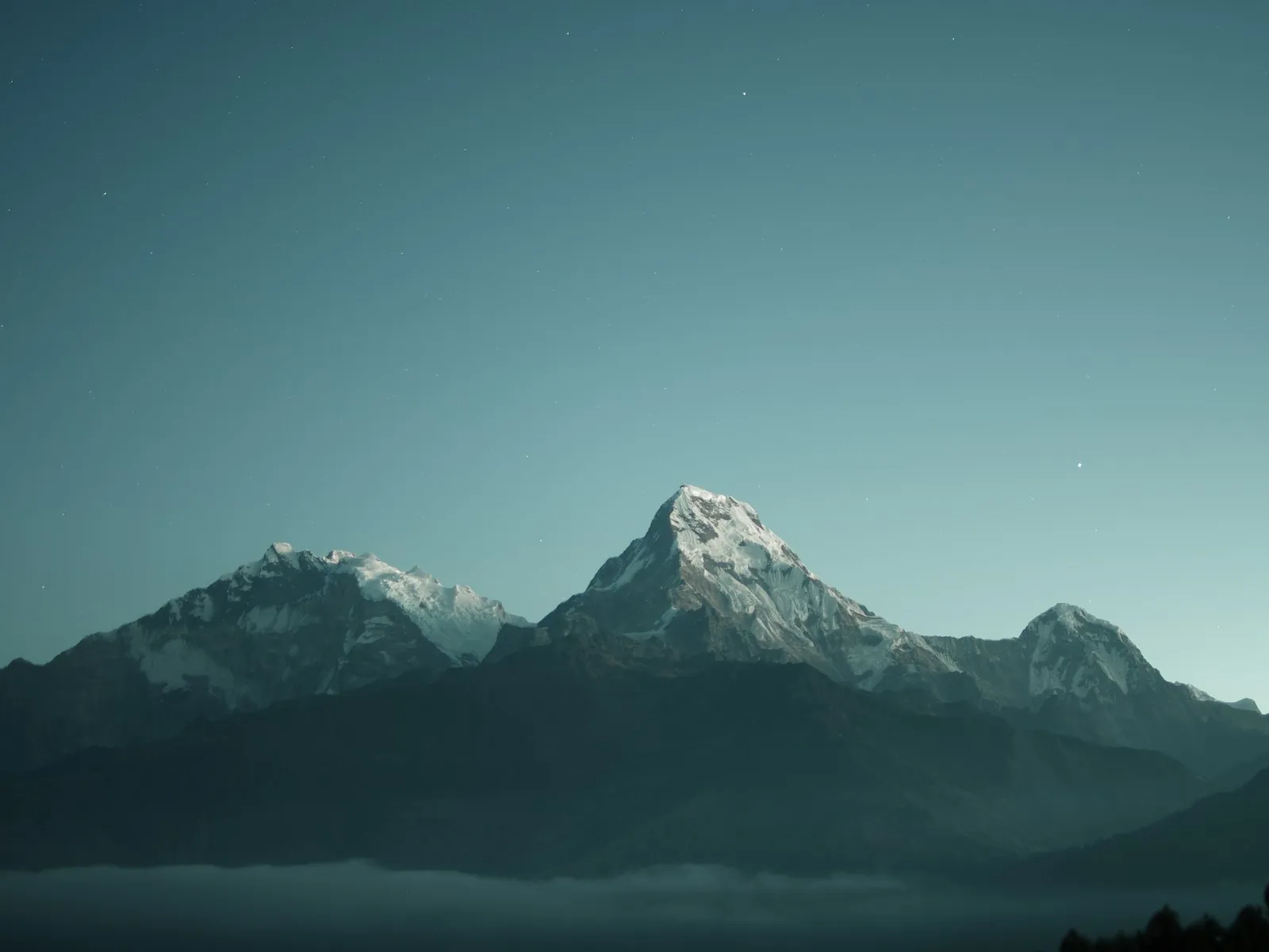A quiet mountain landscape seen from a retreat
